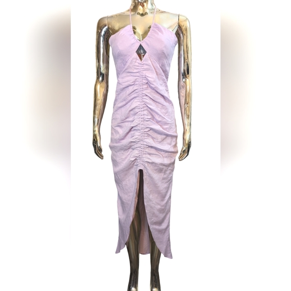 NWT Rumer Estelle Halter Maxi Dress in Linen - Picture 1 of 15